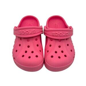 Crocs Baya Clog Kids C8 Pink Slip-On Comfort Sandals Heel Strap Toddler Girls 8
